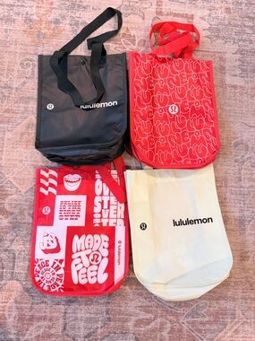 lululemon athletica Tote Bundle - Red, Black, Cream